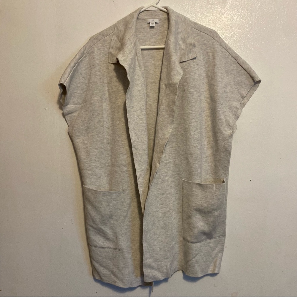 J. Jill Open Front‎ Cardigan Sweater Women’s Size Small Sleeveless Vest
